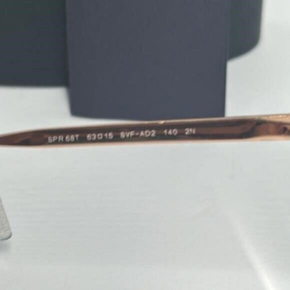 💯- New Prada Cinéma Dark Gold Irregular Cat Eye Sunglasses Cinéma Collection - Picture 8 of 12